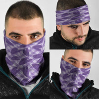 Purple Hawaii Kalo Palaka Motifs Neck Gaiter Hawaiian Taro Leaves Elegant Vibes - Polynesian Pride