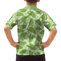 Green Hawaii Kalo Palaka Motifs Family Matching Summer Maxi Dress and Hawaiian Shirt Hawaiian Taro Leaves Elegant Vibes LT14 - Polynesian Pride