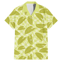 Lime Green Hawaii Kalo Palaka Motifs Family Matching Mermaid Dress and Hawaiian Shirt Hawaiian Taro Leaves Elegant Vibes LT14 Dad's Shirt - Short Sleeve Lime Green - Polynesian Pride