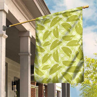 Lime Green Hawaii Kalo Palaka Motifs Garden Flag Hawaiian Taro Leaves Elegant Vibes LT14 House Flag Lime Green - Polynesian Pride
