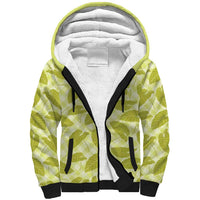 Lime Green Hawaii Kalo Palaka Motifs Sherpa Hoodie Hawaiian Taro Leaves Elegant Vibes LT14 Unisex Lime Green - Polynesian Pride