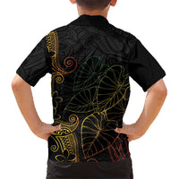 Aloha Hawaii Kalo Family Matching Off Shoulder Maxi Dress and Hawaiian Shirt Reggae Taro Polynesian Pattern LT14 - Polynesian Pride