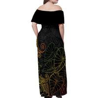 Aloha Hawaii Kalo Family Matching Off Shoulder Maxi Dress and Hawaiian Shirt Reggae Taro Polynesian Pattern LT14 - Polynesian Pride