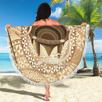 Tonga Skink Kava Bowl Beach Blanket Vintage Tongan Ngatu Pattern