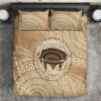 Tonga Skink Kava Bowl Bedding Set Vintage Tongan Ngatu Pattern