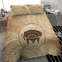 Tonga Skink Kava Bowl Bedding Set Vintage Tongan Ngatu Pattern