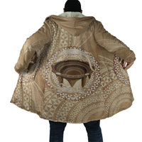 Tonga Skink Kava Bowl Cloak Vintage Tongan Ngatu Pattern