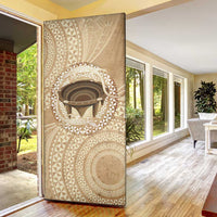 Tonga Skink Kava Bowl Door Cover Vintage Tongan Ngatu Pattern