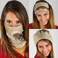 Tonga Skink Kava Bowl Neck Gaiter Vintage Tongan Ngatu Pattern