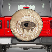 Tonga Skink Kava Bowl Spare Tire Cover Vintage Tongan Ngatu Pattern