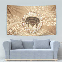 Tonga Skink Kava Bowl Tapestry Vintage Tongan Ngatu Pattern