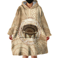 Tonga Skink Kava Bowl Wearable Blanket Hoodie Vintage Tongan Ngatu Pattern LT14 - Polynesian Pride