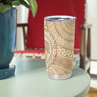 Tonga Ngatu Turtle Tumbler Cup Vintage Tongan Tapa Cloth