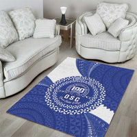 Queen Salote College 100th Anniversary Personalized Area Rug Est 1926 Kolisi Fefine Tongan Ngatu Pattern