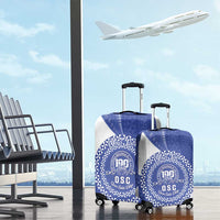 Queen Salote College 100th Anniversary Personalized Luggage Cover Est 1926 Kolisi Fefine Tongan Ngatu Pattern