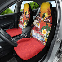 Personalised United States And Papua New Guinea Car Seat Cover USA Eagle With PNG Bird Of Paradise LT14 - Polynesian Pride