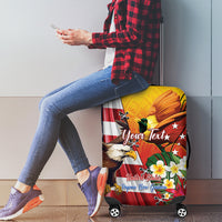 Personalised United States And Papua New Guinea Luggage Cover USA Eagle With PNG Bird Of Paradise LT14 - Polynesian Pride