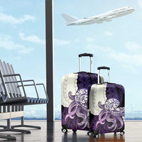 Purple Galaxy Polynesia Tribal Octopus Tattoo Luggage Cover Pikake Lei Polynesian Pattern