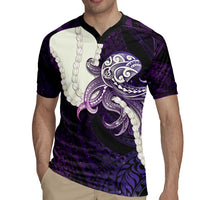Purple Galaxy Polynesia Tribal Octopus Tattoo Rugby Jersey Pikake Lei Polynesian Pattern