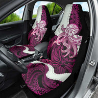 Pink Galaxy Polynesia Tribal Octopus Tattoo Car Seat Cover Pikake Lei Polynesian Pattern