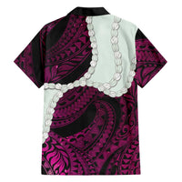 Pink Galaxy Polynesia Tribal Octopus Tattoo Hawaiian Shirt Pikake Lei Polynesian Pattern