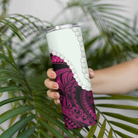 Pink Galaxy Polynesia Tribal Octopus Tattoo Skinny Tumbler Pikake Lei Polynesian Pattern