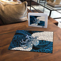 Blue Galaxy Polynesia Tribal Octopus Tattoo Puzzle Pikake Lei Polynesian Pattern