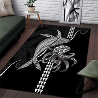 Kanaloa Aloha Hawaii Area Rug Humpback Whale Octopus Tattoo Kakau Pattern