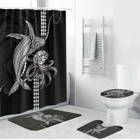 Kanaloa Aloha Hawaii Bathroom Set Humpback Whale Octopus Tattoo Kakau Pattern