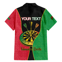 Personalised Vanuatu Darts Family Matching Mermaid Dress and Hawaiian Shirt Happiness Is A Tight Threesome Sand Drawing Art