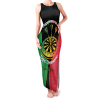 Personalised Vanuatu Darts Family Matching Tank Maxi Dress and Hawaiian Shirt Happiness Is A Tight Threesome Sand Drawing Art LT14 Mom's Dress Red - Polynesian Pride