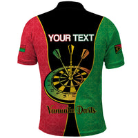 Personalised Vanuatu Darts Polo Shirt Happiness Is A Tight Threesome Sand Drawing Art LT14 - Polynesian Pride