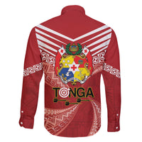 Tonga Darts Family Matching Off The Shoulder Long Sleeve Dress and Hawaiian Shirt Tongan Ngatu Pattern