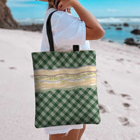 Hunter Green Palaka Hawaii Leis Elegant Vibes Tote Bag