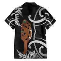 New Zealand Maripi Family Matching Off Shoulder Maxi Dress and Hawaiian Shirt Silver Fern Mix Aotearoa Maori Pattern LT14 - Polynesian Pride