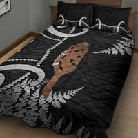 New Zealand Maripi Quilt Bed Set Silver Fern Mix Aotearoa Maori Pattern LT14 - Polynesian Pride