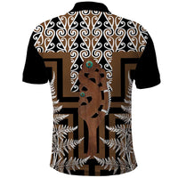 New Zealand Polo Shirt Maori Maripi Knife With Poutama Art