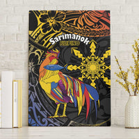 Philippines Sarimanok Canvas Wall Art Papanok Legendary Bird Okir Polynesian Pattern