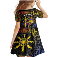 Philippines Sarimanok Family Matching Mermaid Dress and Hawaiian Shirt Papanok Legendary Bird Okir Polynesian Pattern LT14 - Polynesian Pride