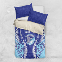Northland 2026 Rugby Custom Bedding Set NZ Maori Silver Fern LT14 US Twin 172cm x 218cm Blue - Polynesian Pride