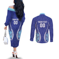Northland 2026 Rugby Custom Couples Matching Off The Shoulder Long Sleeve Dress and Long Sleeve Button Shirt NZ Maori Silver Fern