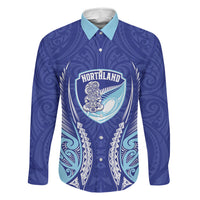 Northland 2026 Rugby Custom Family Matching Summer Maxi Dress and Hawaiian Shirt NZ Maori Silver Fern LT14 Daughter's Dress Blue - Polynesian Pride