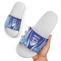 Northland 2026 Rugby Custom Slide Sandals NZ Maori Silver Fern LT14 - Polynesian Pride