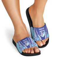 Northland 2026 Rugby Custom Slide Sandals NZ Maori Silver Fern LT14 - Polynesian Pride