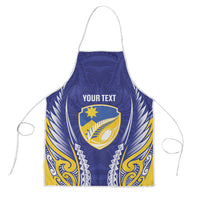Otago 2026 Rugby Custom Apron NZ Maori Silver Fern LT14 Blue - Polynesian Pride
