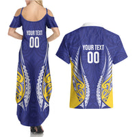 Otago 2026 Rugby Custom Couples Matching Summer Maxi Dress and Hawaiian Shirt NZ Maori Silver Fern