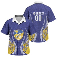 Otago 2026 Rugby Custom Family Matching Summer Maxi Dress and Hawaiian Shirt NZ Maori Silver Fern LT14 Son's Shirt Blue - Polynesian Pride