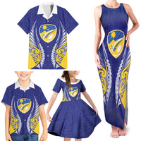 Otago 2026 Rugby Custom Family Matching Tank Maxi Dress and Hawaiian Shirt NZ Maori Silver Fern LT14 - Polynesian Pride