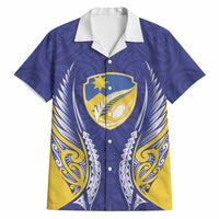 Otago 2026 Rugby Custom Hawaiian Shirt NZ Maori Silver Fern LT14 Blue - Polynesian Pride