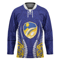Otago 2026 Rugby Custom Hockey Jersey NZ Maori Silver Fern LT14 Unisex Blue - Polynesian Pride